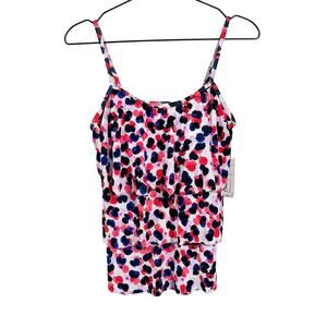 Sonnet Shores Women's Multicolor Floral Adjustable Straps Tank Top Swim Size 6